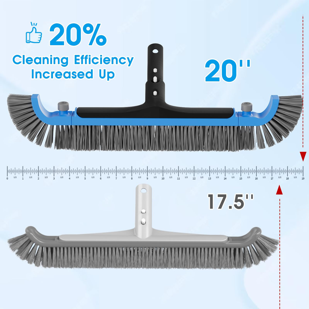 TidyMister vinyl-safe bristles protect liners during cleaning