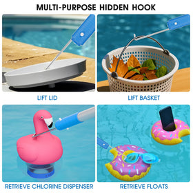 TidyMister setup showing easy attachment to pool accessories
