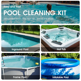 TidyMister pool pond cleaning kit ready for seasonal use