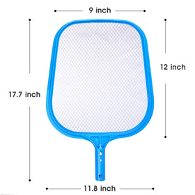 TidyMister Pool Skimmer glides through water, reducing effort during surface cleaning.