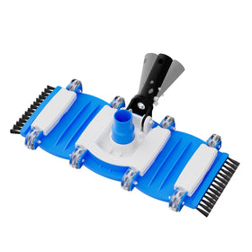 Tidymister 16in pool vacuum head gliding across the pool floor for thorough cleaning.