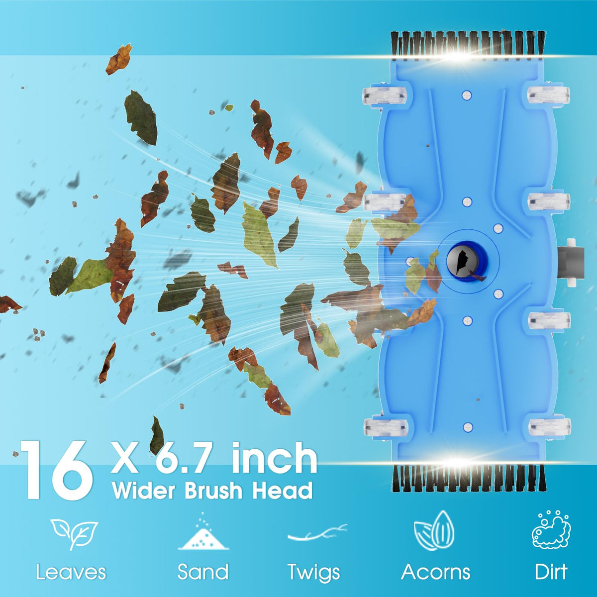 Tidymister swivel hose connection for smooth movement with 1-1/4 and 1-1/2 in hoses.