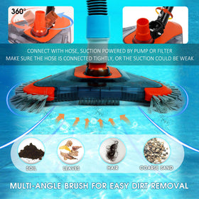 TidyMister rotatable hose adapter eases maneuvering around obstacles.