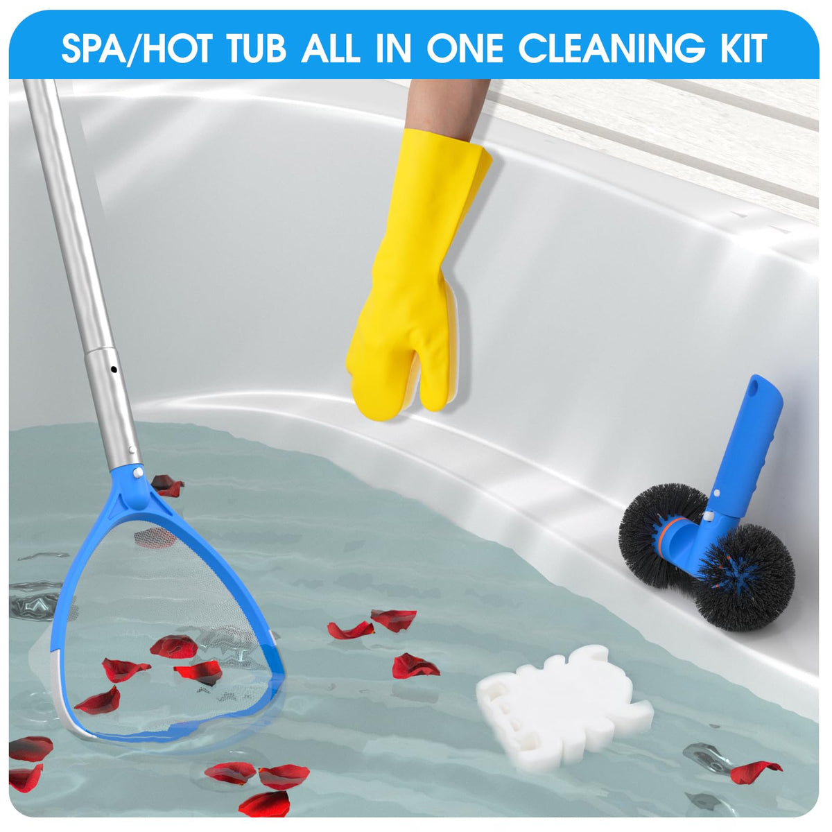 Tidymister round brush with wave bristles cleans hard-to-reach spots efficiently