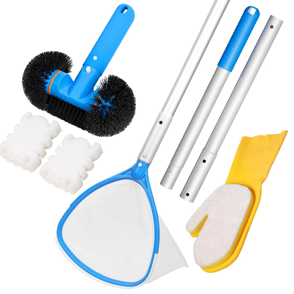 Tidymister skimmer net with fine mesh captures tiny debris without harming spa liners