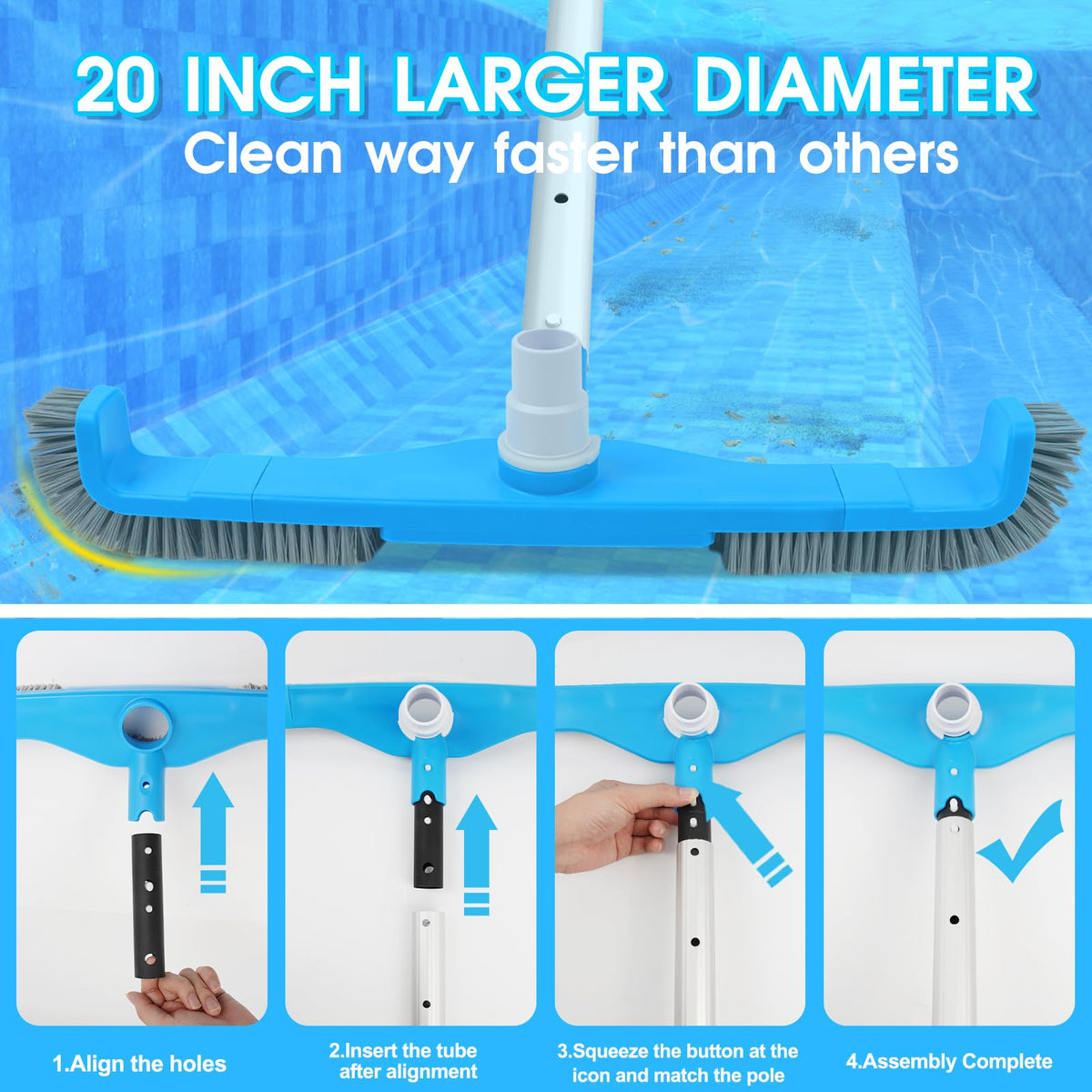 TidyMister swivel hose connection keeps hoses untangled during cleaning.