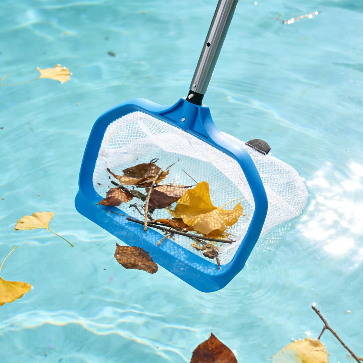 TidyMister ultra fine mesh captures leaves and grit with ease.