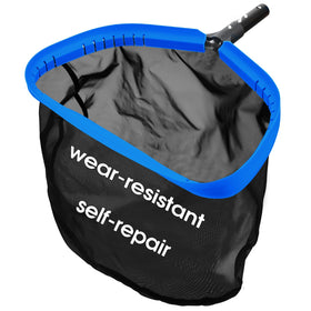 TidyMister Upgraded Self-Repair Pool Net with front lip design for effortless bottom debris pickup.