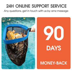 TidyMister versatile net for vinyl pools, above-ground and inground, and ponds.
