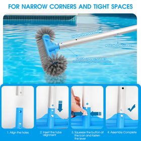 Tidymister brush cleans walls and tiles with confident scrubbing action.