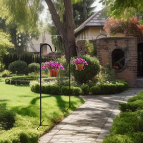 TIEBOLA garden hanger displays flower baskets with reliable support.