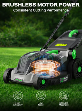 TIECTOWN 16-inch cutting deck enables wider passes and faster mowing
