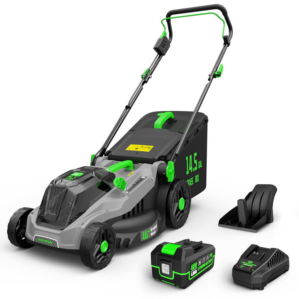 TIECTOWN 40V lawn mower in action for efficient cordless mowing