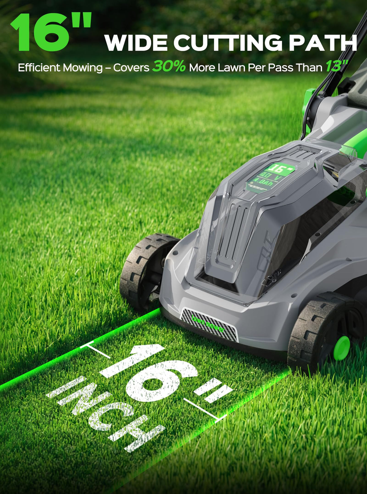 TIECTOWN mulching and bagging function for customizable lawn care