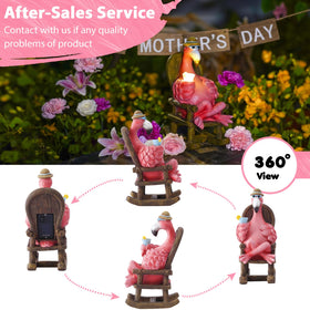 Tiejiajiang hand-painted resin flamingo garden decor enhances yard aesthetics with vibrant colors.