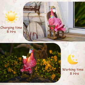 Tiejiajiang outdoor flamingo statue withstands weather and rain for reliable use.