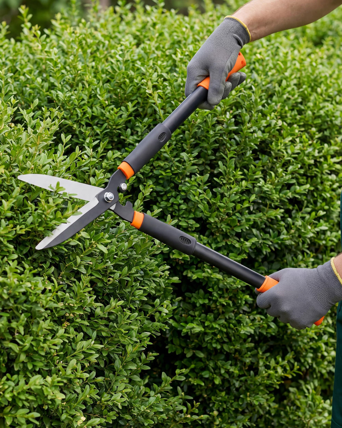 Tiemlet hedge shears adjustable handle for ergonomic trimming sessions.