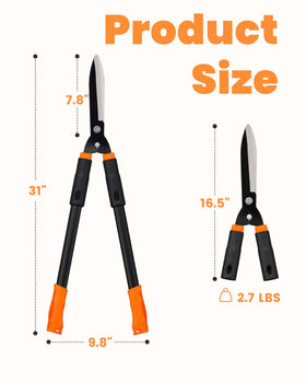 Tiemlet hedge shears rust resistant blades for durable outdoor use.