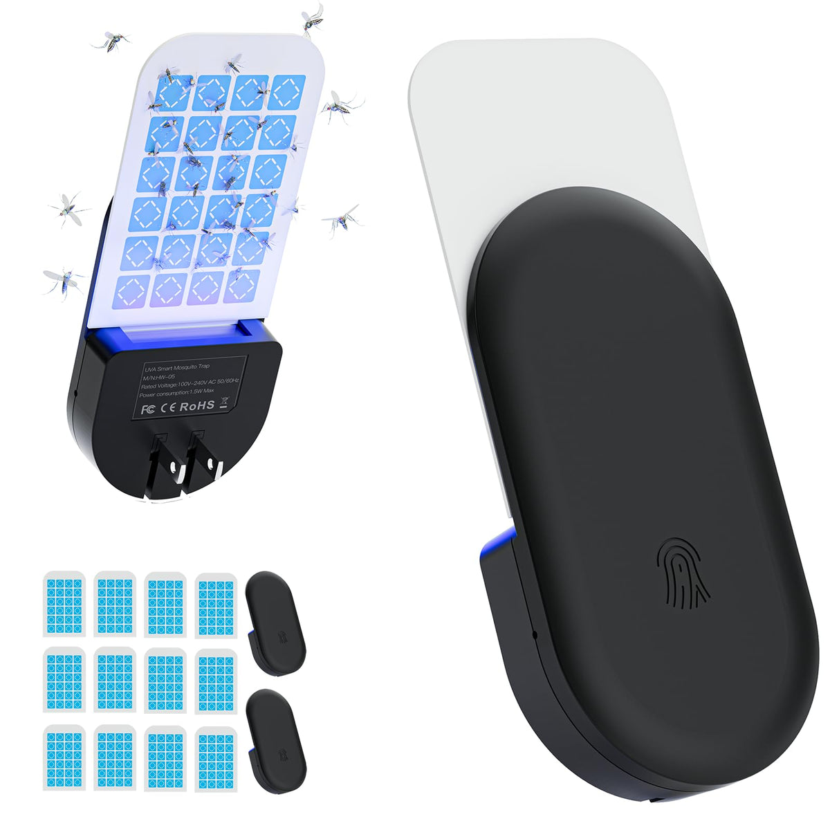 TIENBE Flying Insect Trap front view; compact plug-in for living rooms.