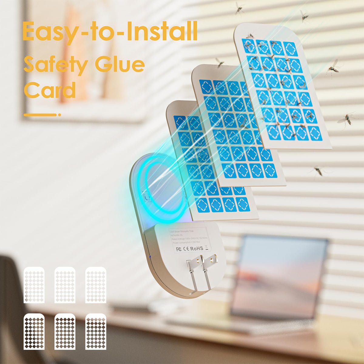 TIENBE Flying Insect Trap UV lamp attracts pests for efficient capture.