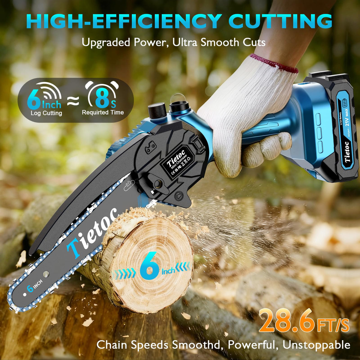 Tietoc automatic oiling system maintains chain lubrication for smoother cutting