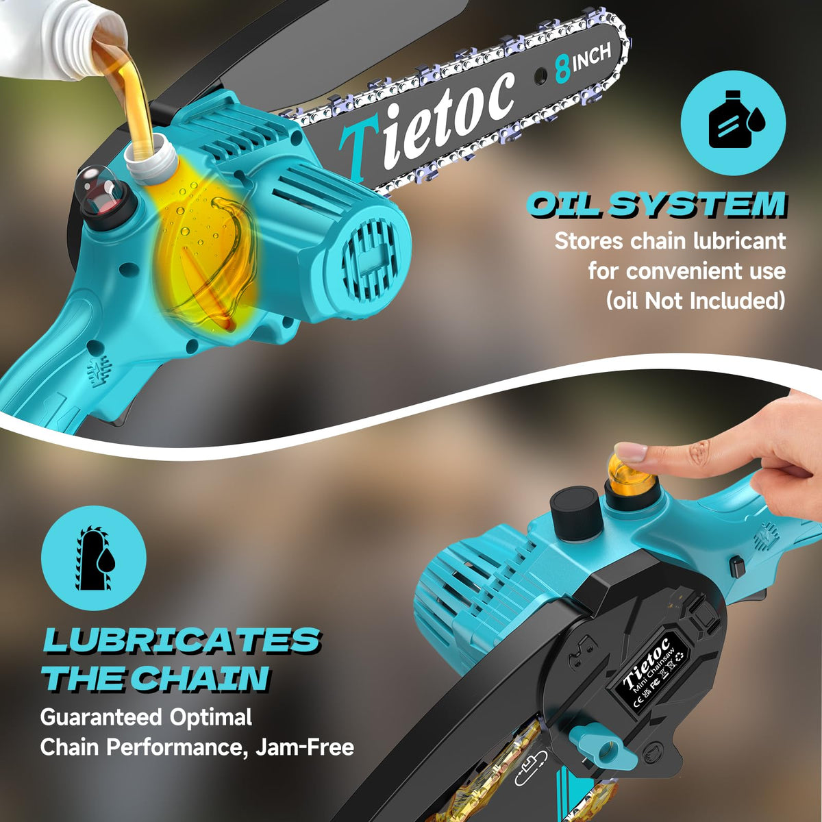 Tietoc safety gear includes goggles and gloves for safer garden work