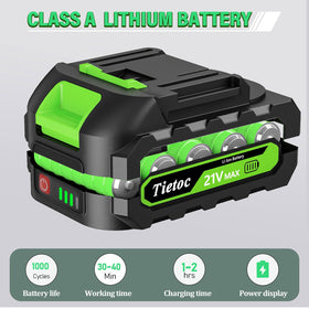 Tietoc safety design chainsaw featuring safety lock and anti-splash baffles