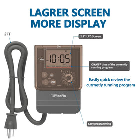 Tiffcofio timer quick program review view for fast edits.