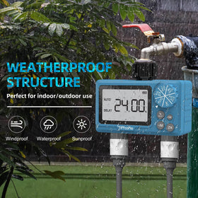 Tiffcofio Sprinkler Timer Outdoor two outlets setup supports multiple watering zones