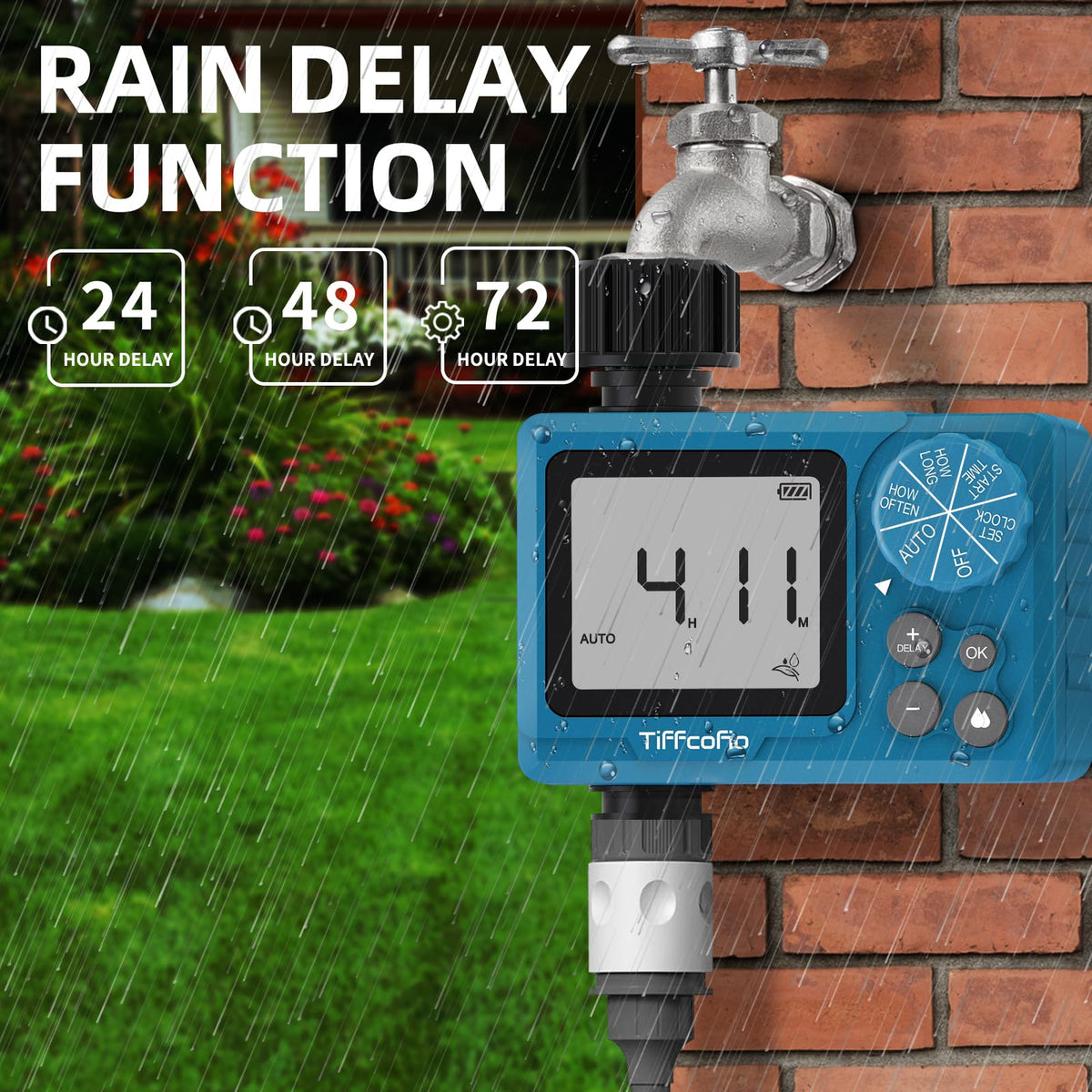 TiFFCOFiO weatherproof case keeps timer working through rain and dust.
