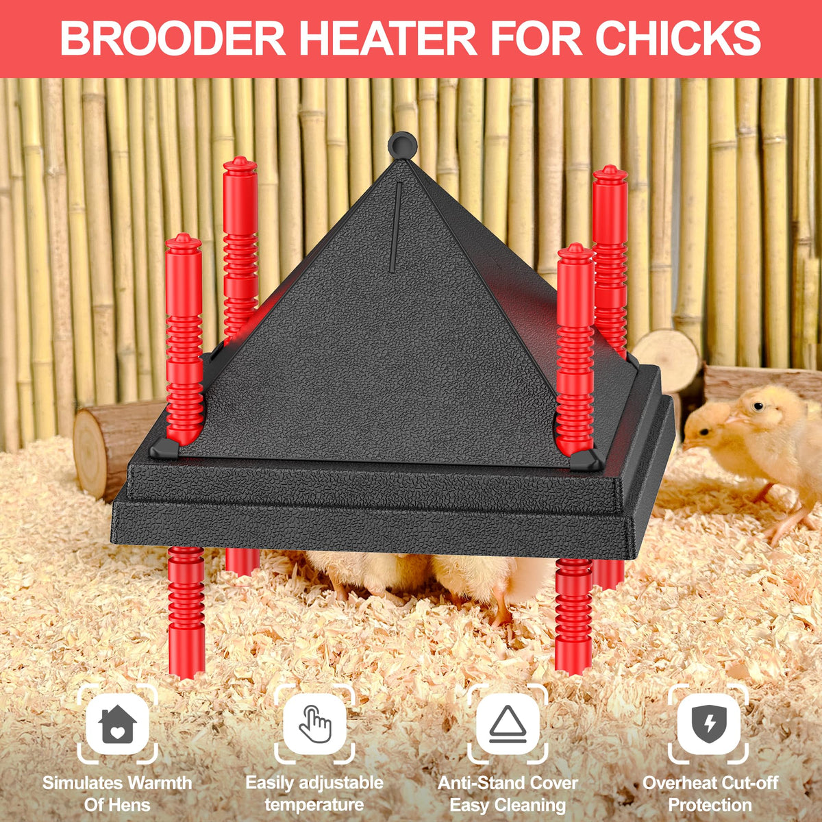 Tiflev brooder plate energy-efficient warmth focuses heat where needed.
