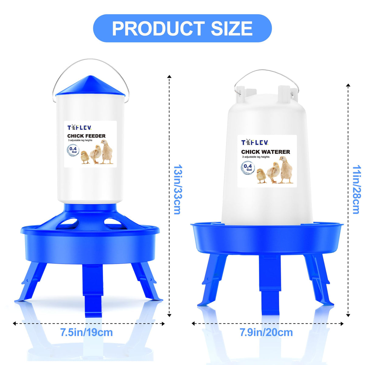 Tiflev top-fill feeder with scoop for easy refilling