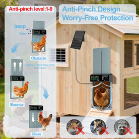 Tiflev easy-install kit enables quick coop door mounting.