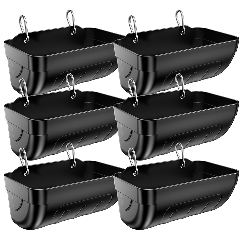 Tiflev goat feeders hanging in coop for efficient feeding and watering