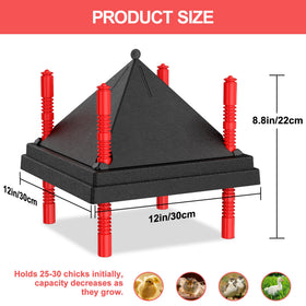 Tiflev brooder plate height adjustment helps accommodate growing chicks