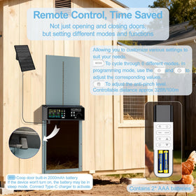 Tiflev remote-control lets you operate the door from up to 328 ft.