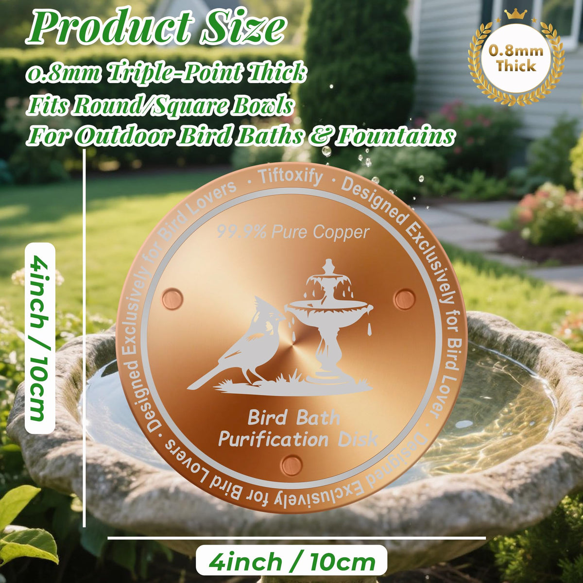 Tiftoxify outdoor disk withstands all-season use in various weather.