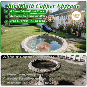 Tiftoxify universal-fit copper disk works with hanging or pedestal baths.