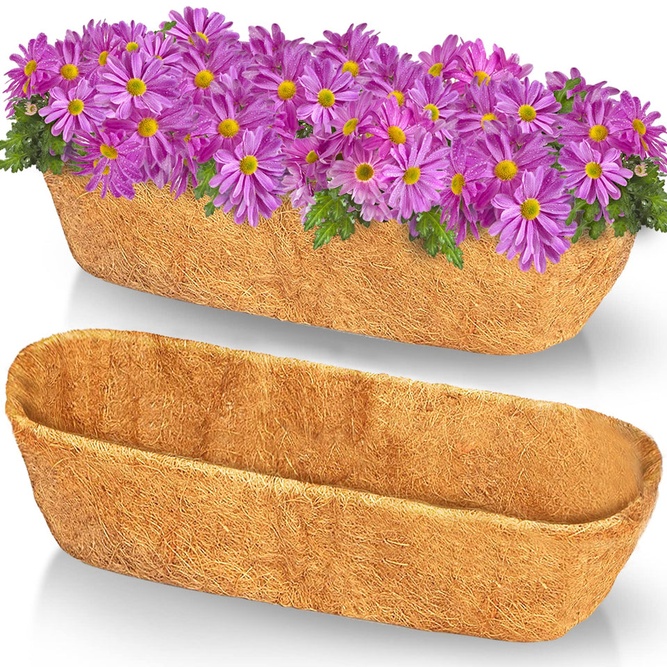 TigeJoy 30-inch coconut liner close-up shows durable planter support.
