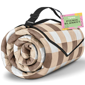 TigeJoy extra large picnic blanket folded for compact carrying