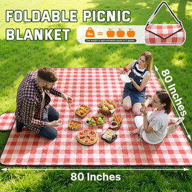 TigeJoy 80x80 blanket in use on a picnic setup