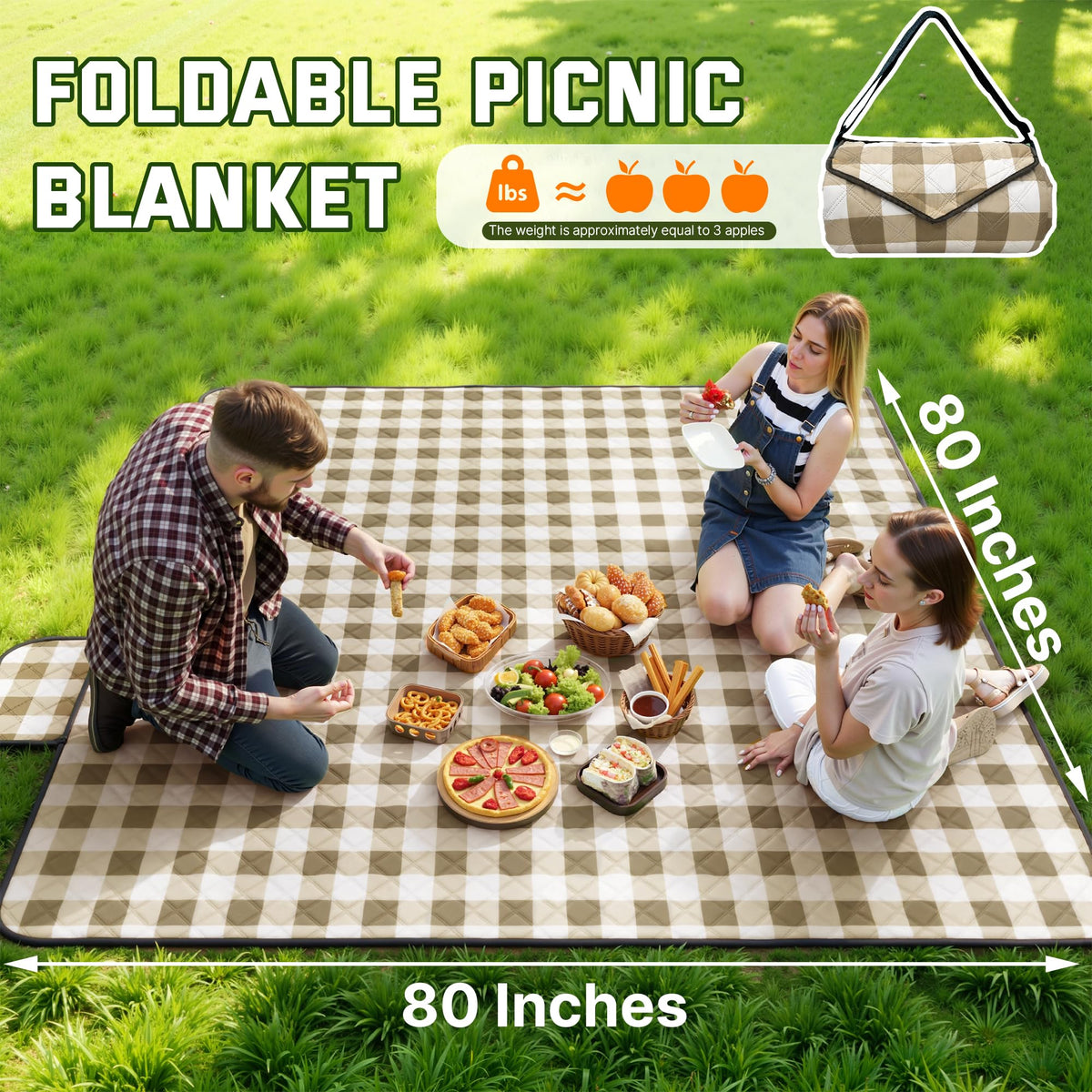 TigeJoy blanket carried with adjustable strap for travel