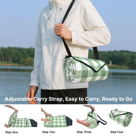 TigeJoy sandproof beach-ready blanket keeps sand away and easy to shake off