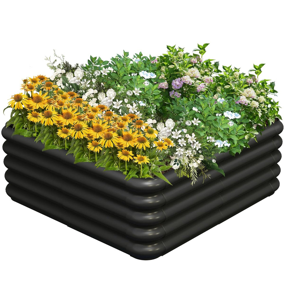 Tigerden 3x3x1ft raised garden bed assembly for easy outdoor setup and garden flexibility.
