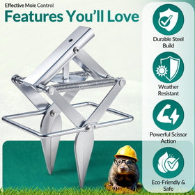 TIGERSWAG compact reusable mole traps, easy to store.