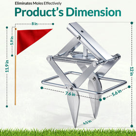 TIGERSWAG galvanized steel mole traps withstand rain and harsh weather.