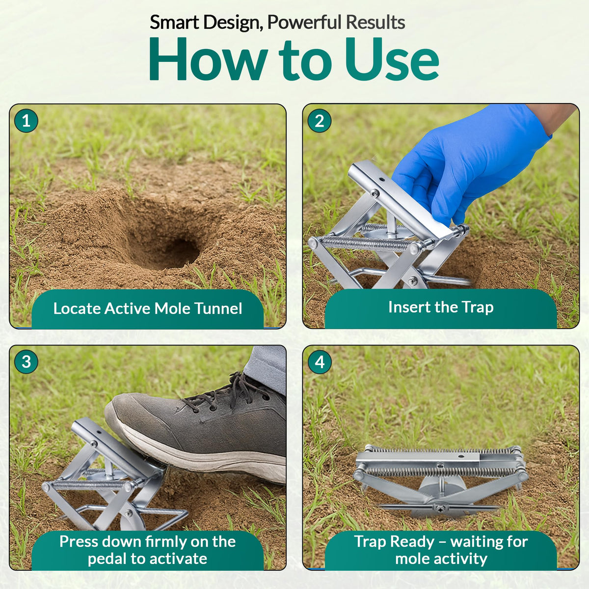 TIGERSWAG trap with pedal activation for underground setting.