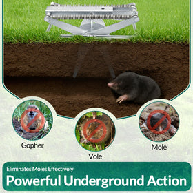 TIGERSWAG mole traps with flag markers for easy location.