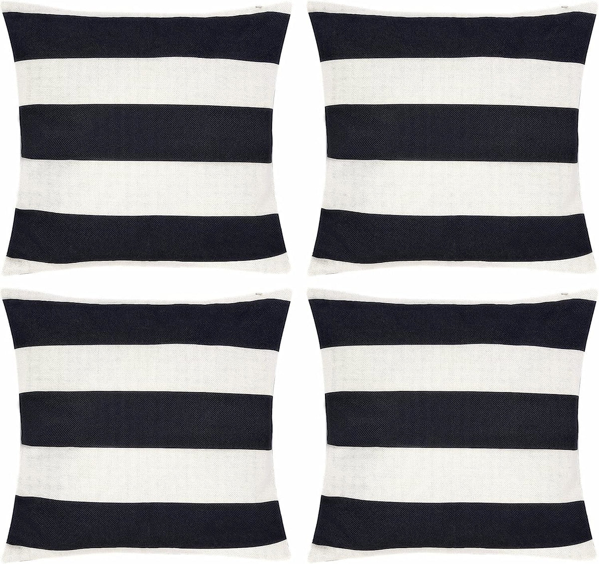 Tiggell waterproof striped pillow cover for outdoor cushions with water beading