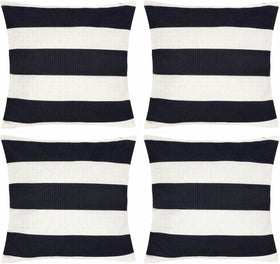 Tiggell waterproof striped pillow cover for outdoor cushions with water beading